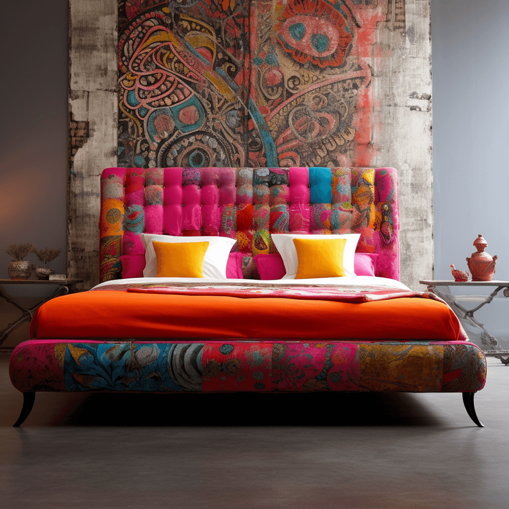 Wooden Upholstered Bed Design