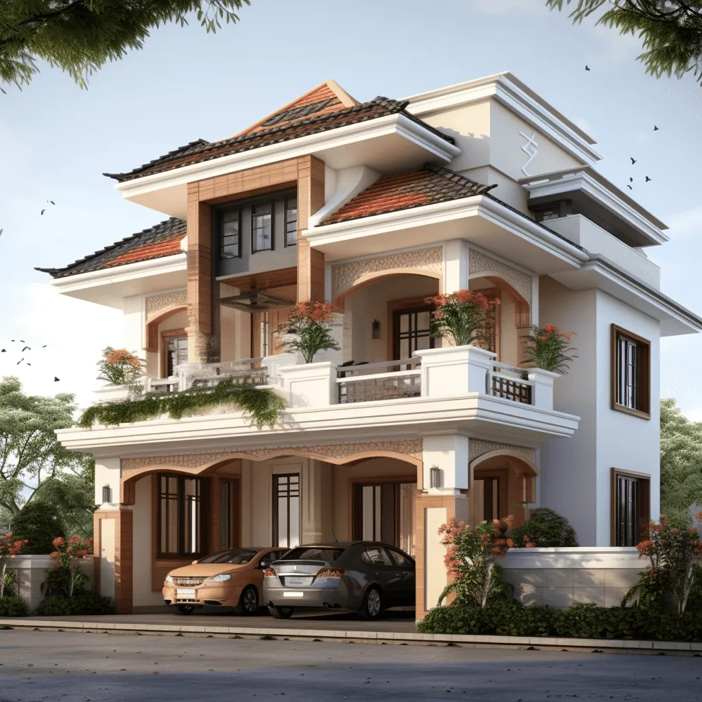 2nd Floor House Front Design in European-Style