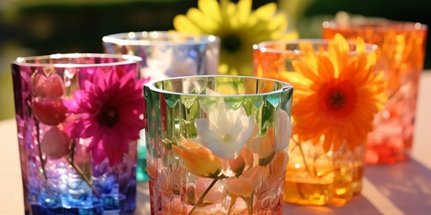 Best Out Of Waste Easy Idea Colourful Glassware craft by waste material