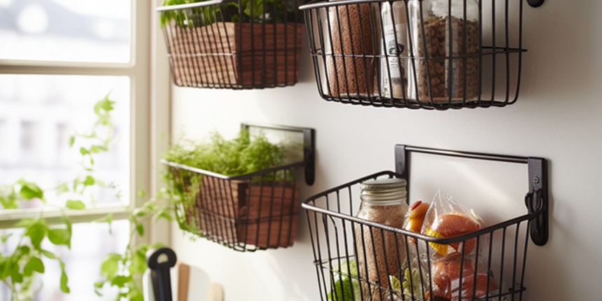Mount Baskets on the Wall best out of waste ideas