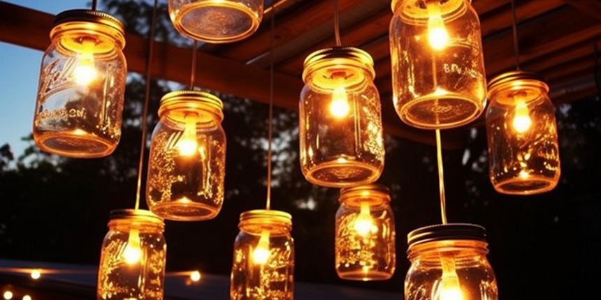 Use Of craft by Waste Material DIY Mason Jar Lanterns 