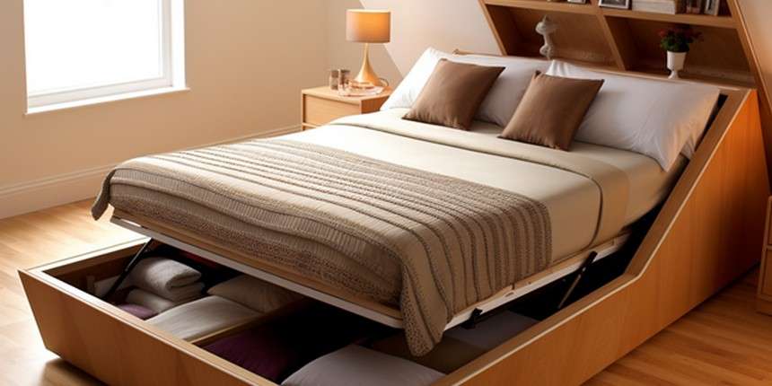 A Hidden Storage Bed with a Twist wooden box bed design