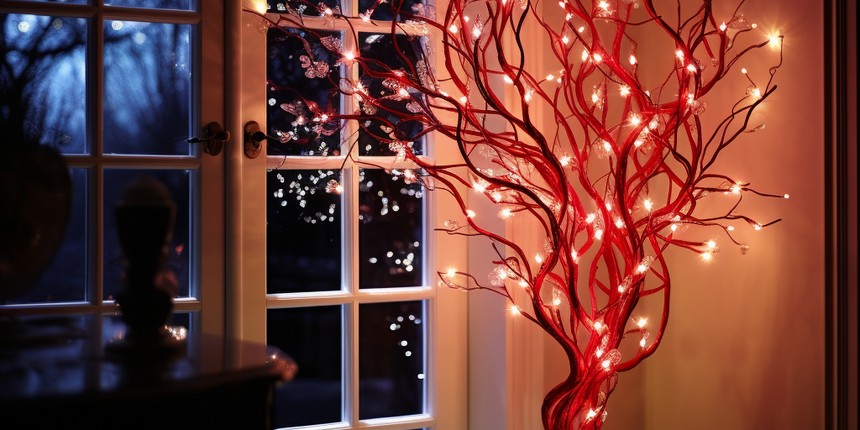 A Natural Twist Lighted Tree Branches christmas decoration ideas with light