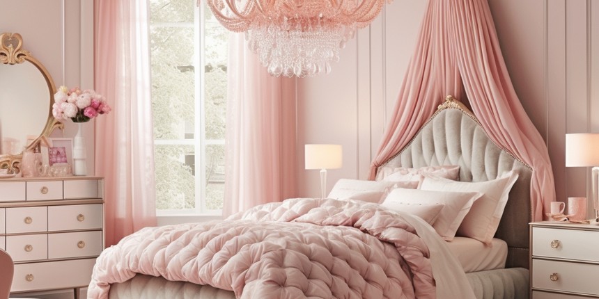 A Princess like Chandelier girls room 