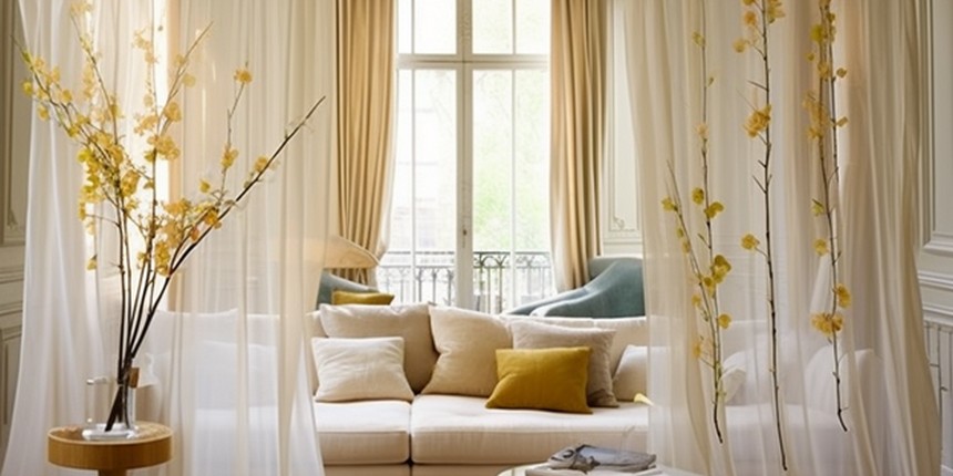 Add Curtains- Living Room Partition Ideas room partition designs