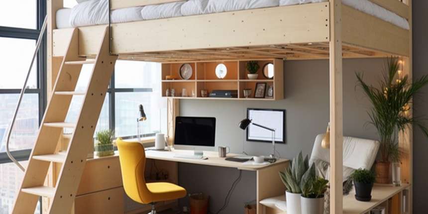 An Elevated Comfort Loft Bed with Added Workspace modern box bed design