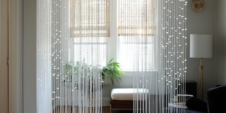 Beaded Curtain- Living Room Divider Ideas