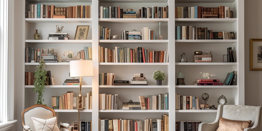 Built in Bookshelves wall cupboard design