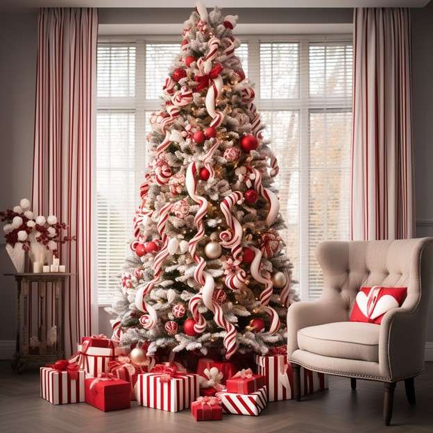 Candy Cane Christmas Tree Decor Ideas