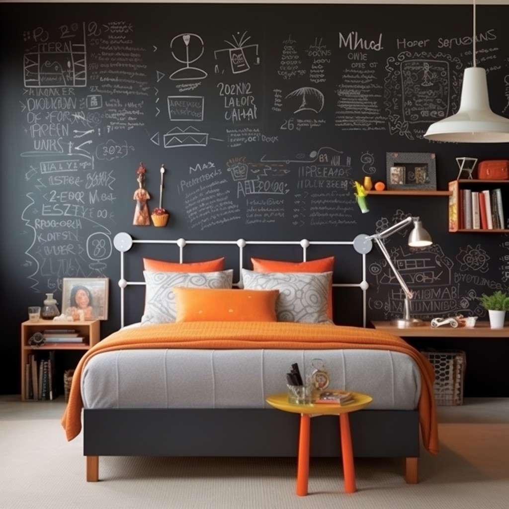 Chalkboard Walls- Bedroom Side Wall Design