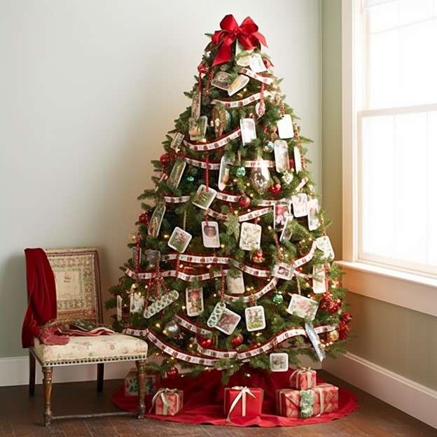 Christmas Card Tree Decoration Ideas