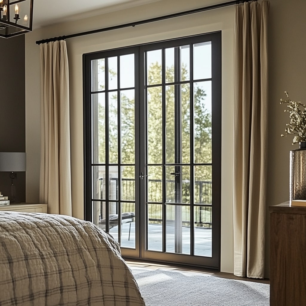 Classy French Door Design for Bedroom