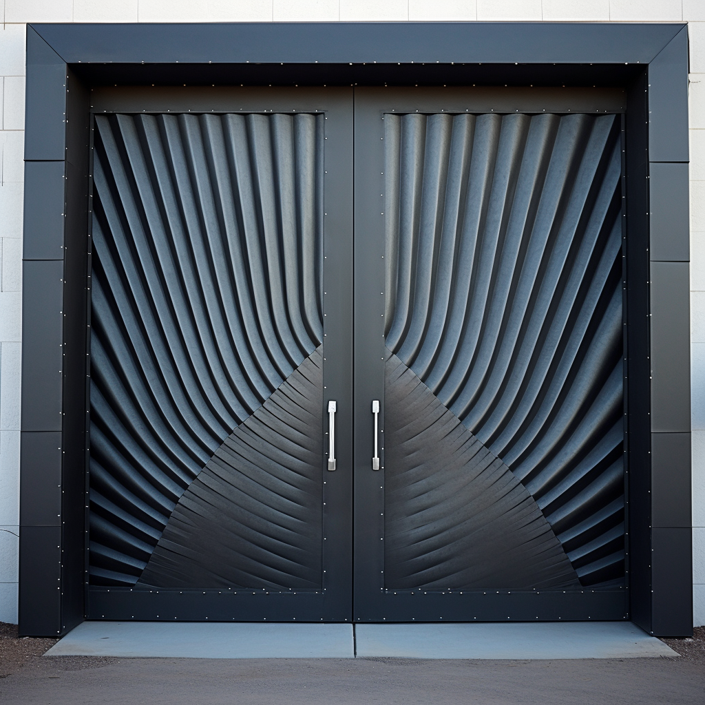 Corrugated Modern Steel Door Designs