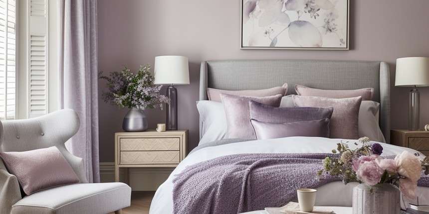 Delightful Lavender Bedroom Paint Design Ideas