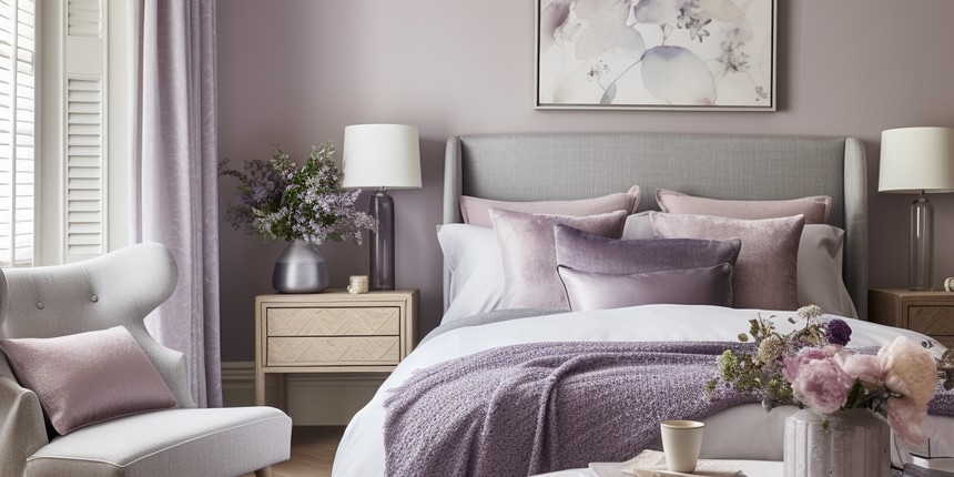 Delightful Lavender Bedroom Paint Design Ideas