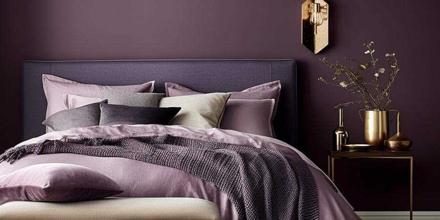 Dusky Plums Bedroom Paint Colour Ideas