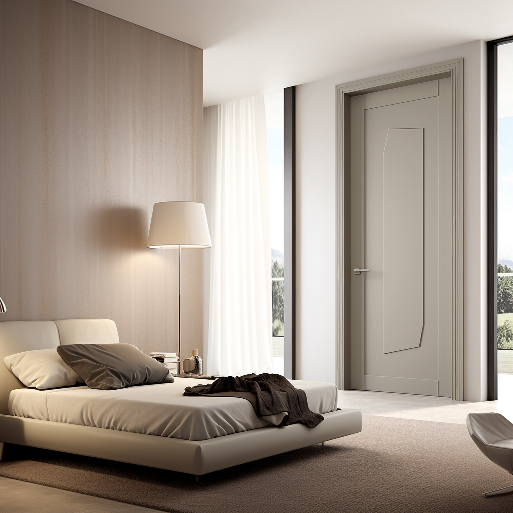 Elegant Matte-Finish - Aluminium Door Design for Bedroom