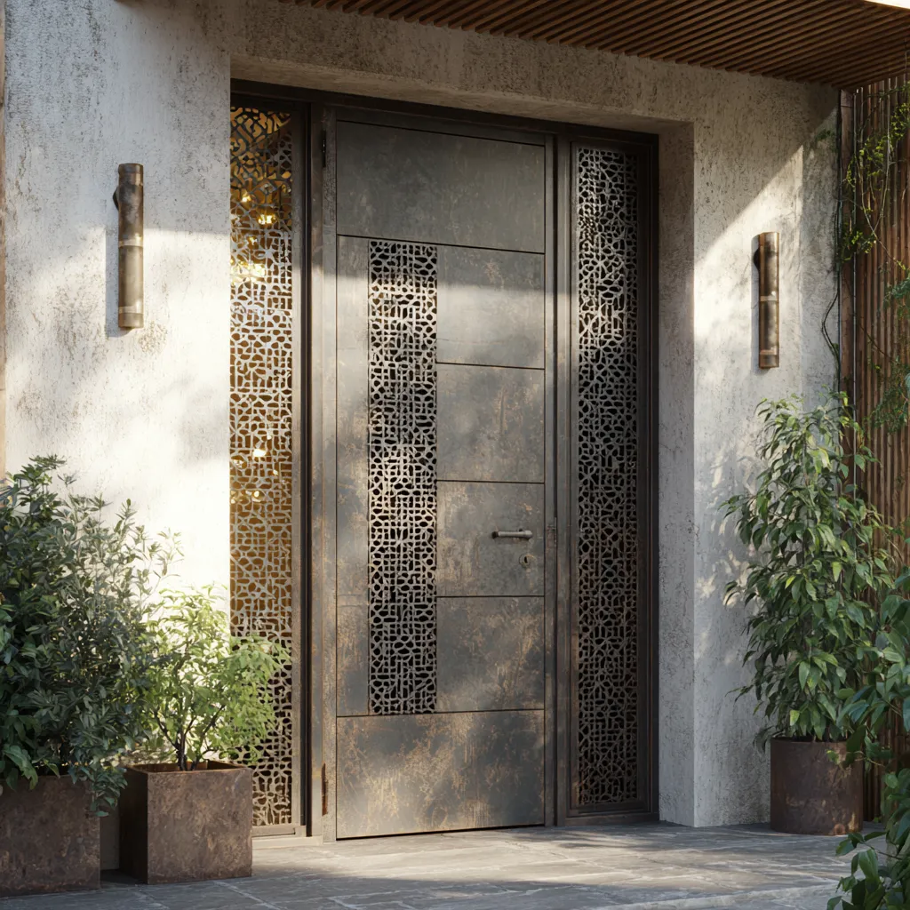 Entrance Laser-Cut Steel Door Entrance Laser-Cut Steel Door Design