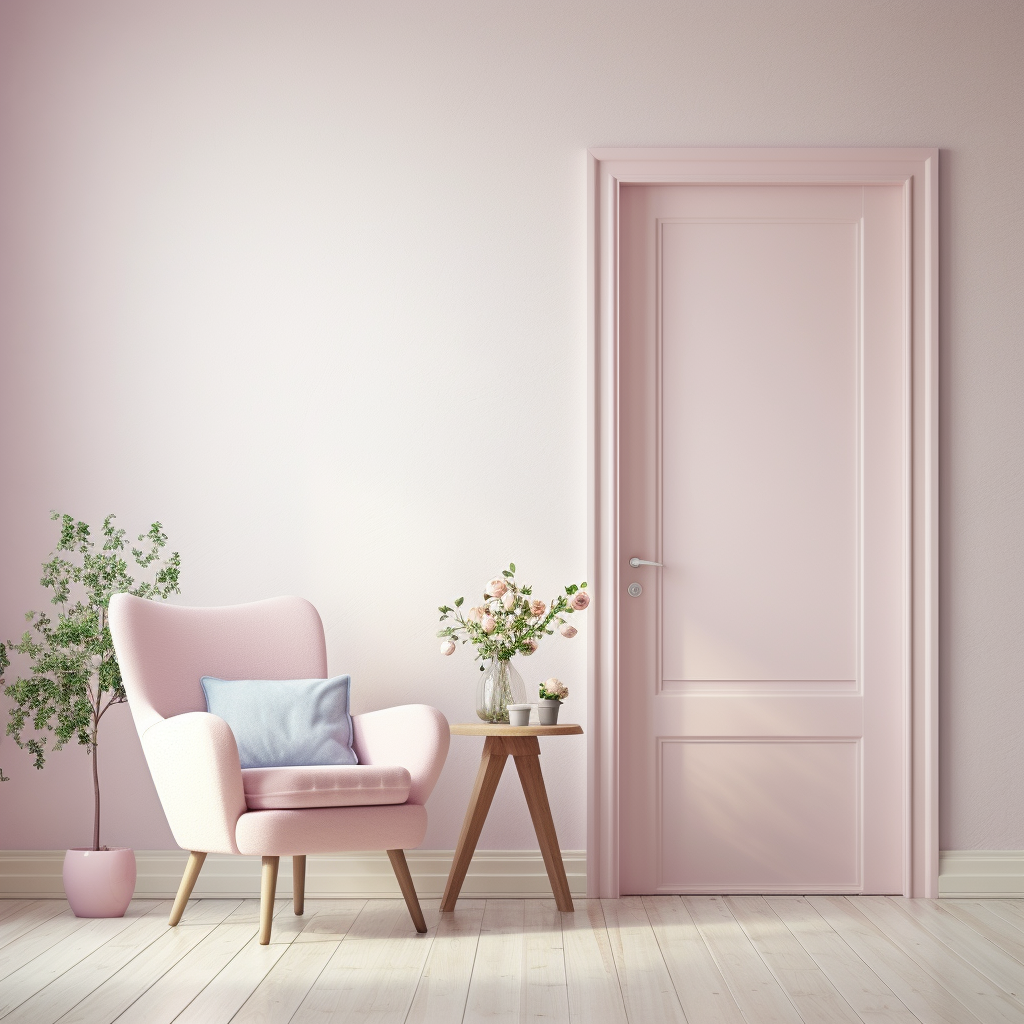 Gentle Pastel - Aluminium Door Design for Master Bedroom