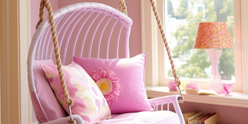 Girls Like to Swing girl kids bedroom ideas