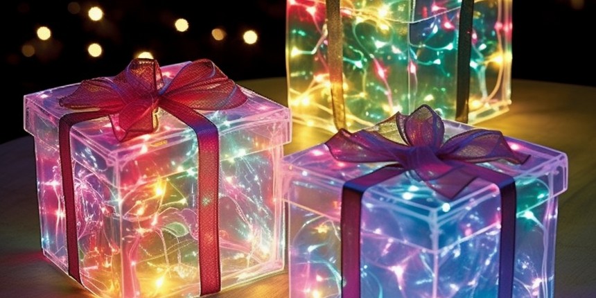 Glowing Christmas Gift Boxes xmas light ideas