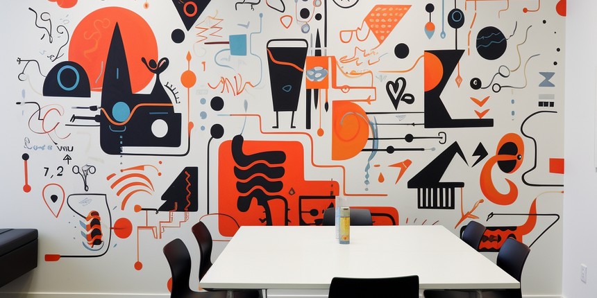 Graphic Wall Stickers Design for Office Room