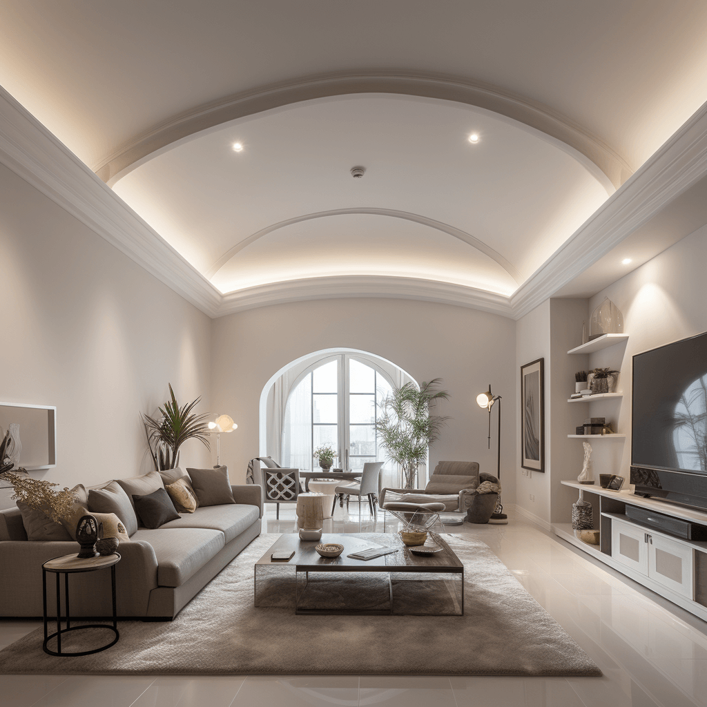 Install Pop Arched Design Ceilings Into Your Living Space