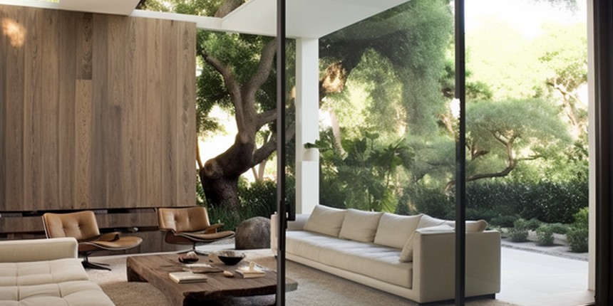 Introduce Glass Sliding Doors- Living Room Divider Ideas