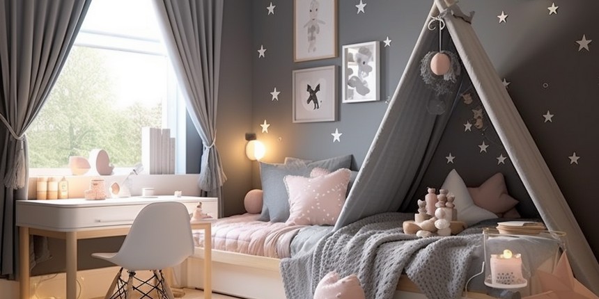 It's Scandinavian Time room design for girls