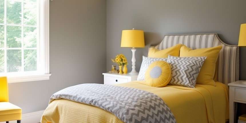 Lemon Yellow Bedroom Paint Wall Ideas