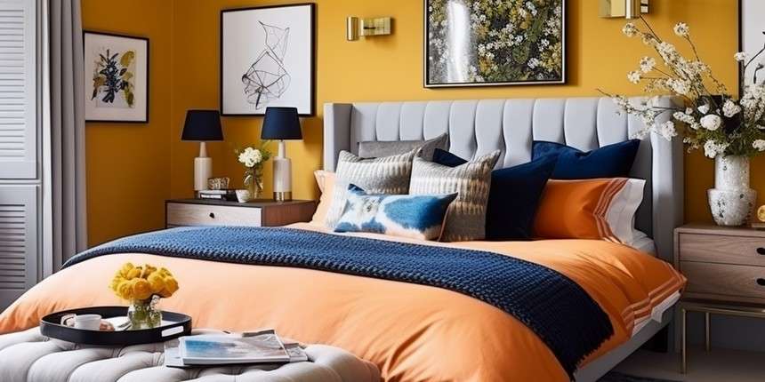Marigold Colour Design for Bedroom