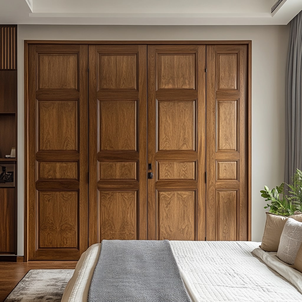 Mid-Century Double Door Design for Bedroom