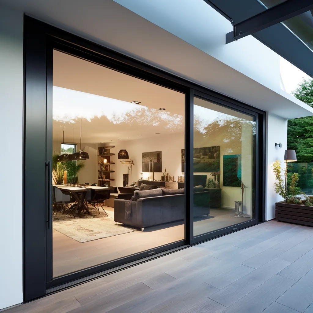 Modern Sliding Steel Glass Door Design