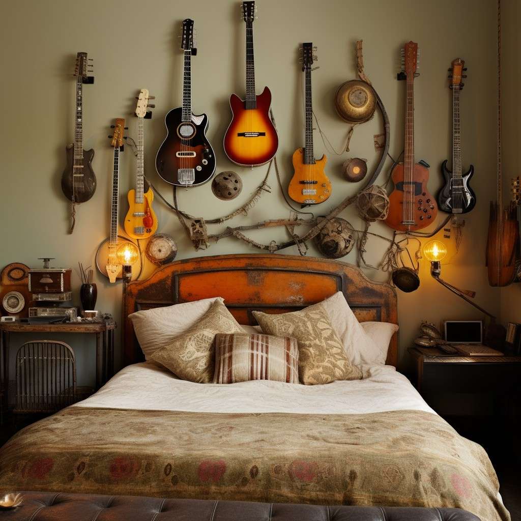 Musical Instruments Display- Bedroom Wall Ideas