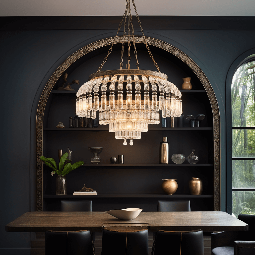 Radiant Spaces with a POP Arch and Chandelier
