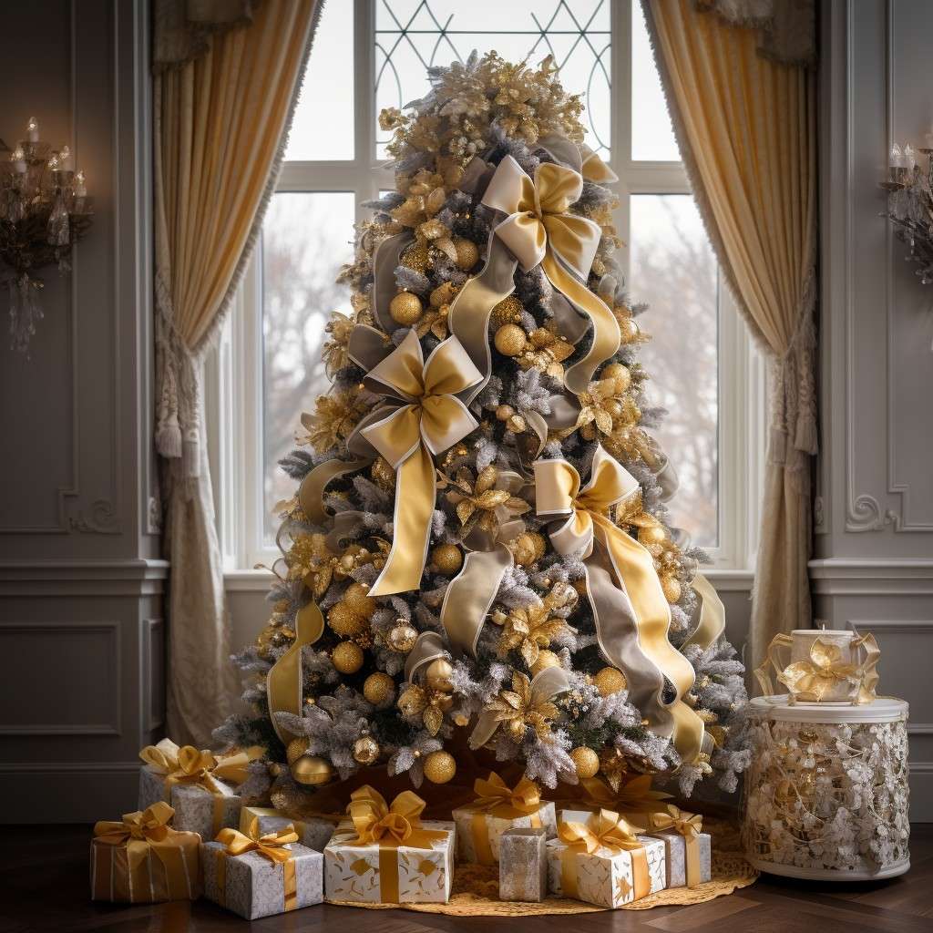 Silver and Gold Splendor Unique Christmas Tree Themes