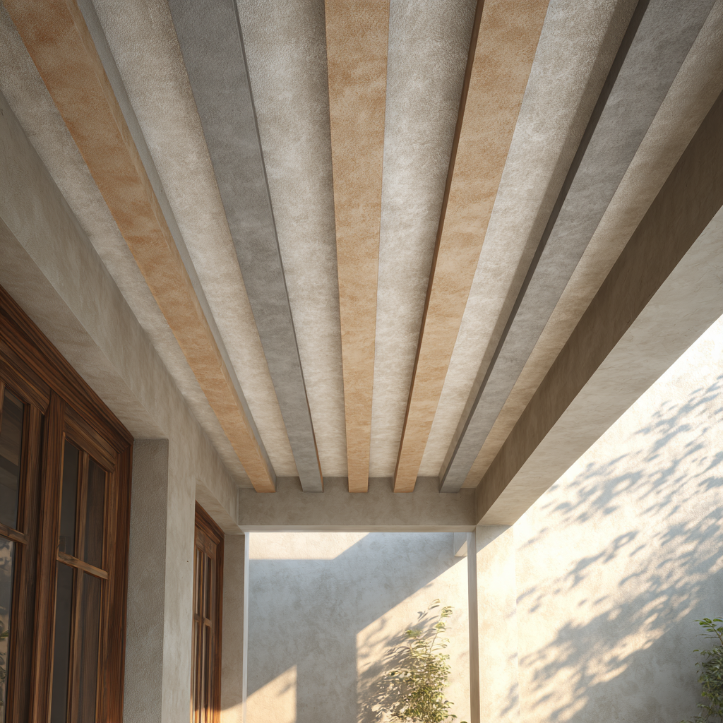 Simple POP Plus Minus Design for Porch- Minimal and Earthy Colours