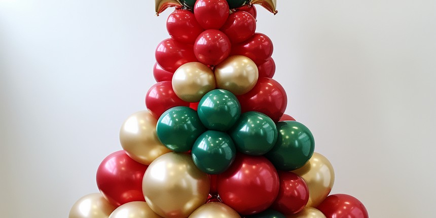 Simple Xmas Tree Balloon Tree Handmade Christmas Tree
