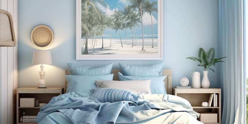Sky Blue Wall Shades for the Bedroom