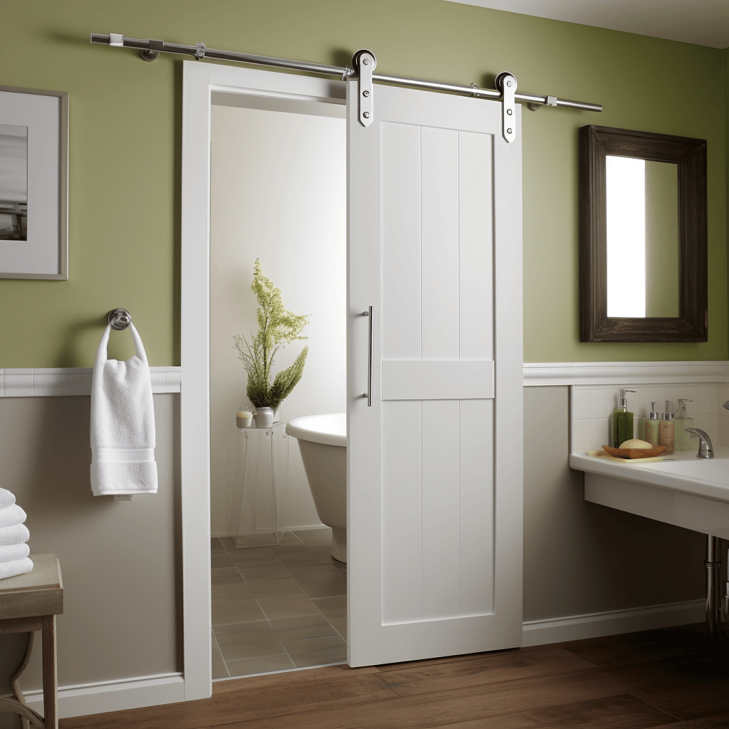 Sliding Door That Offer More Space- Low Budget Bathroom Designs