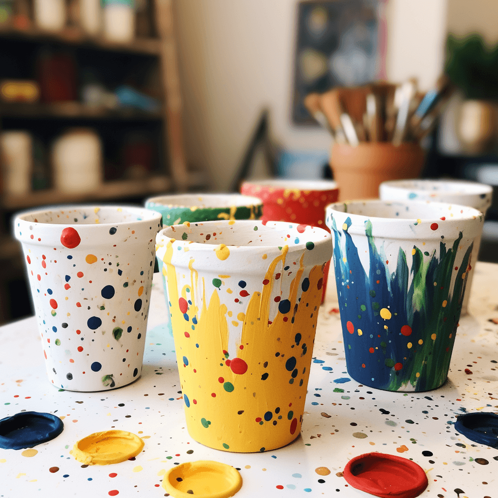 Speckled Pot Painting Ideas