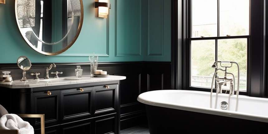 Striking Teal and Black Colour Combination