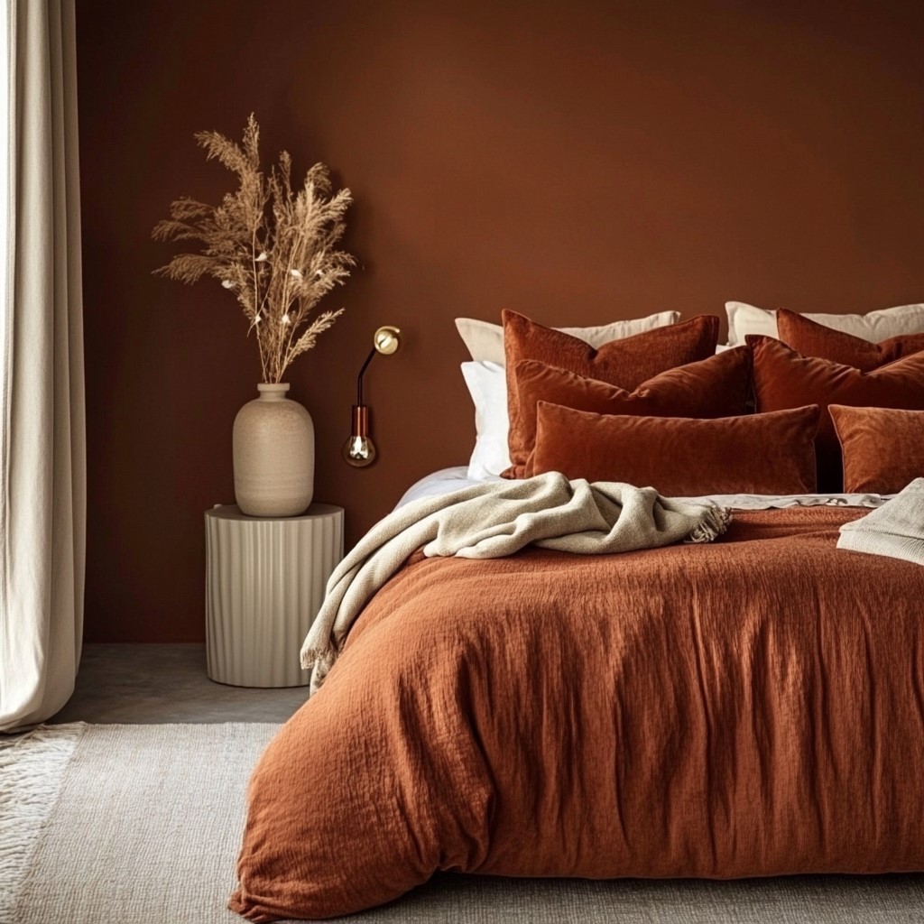 Colour Schemes for Bedrooms: Terracotta 