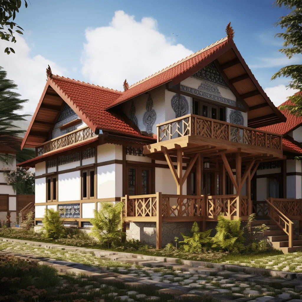 Traditional House Front Elevation Design for 2 Floor