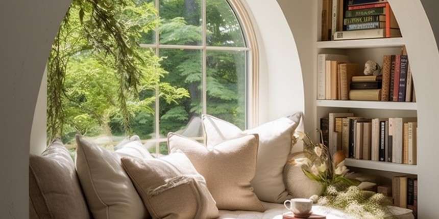 Tranquil Arched Reading Nook for Bedroom modern arch design