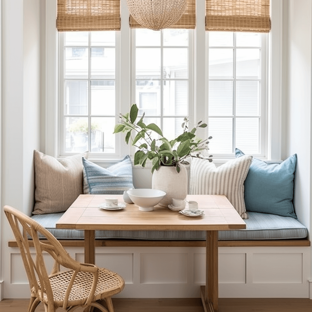 Use of Banquette Seating for Small Dining Area Design