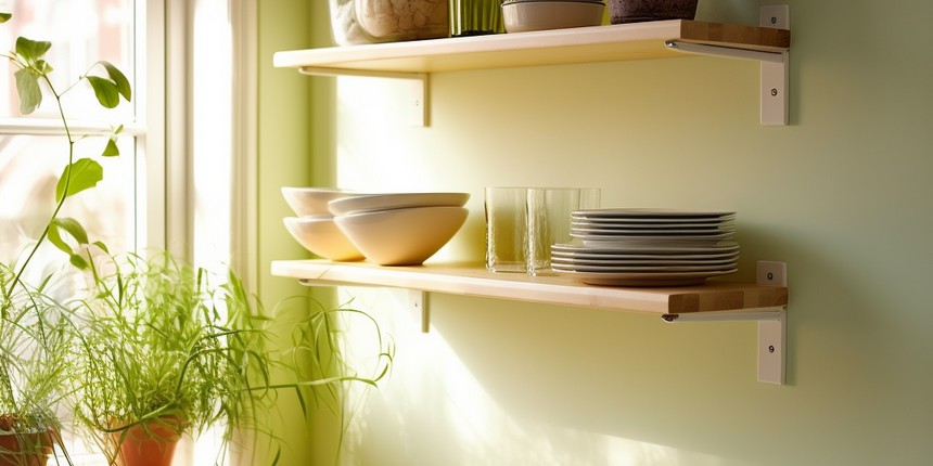 Simple Kitchen Wall Shelves Ideas