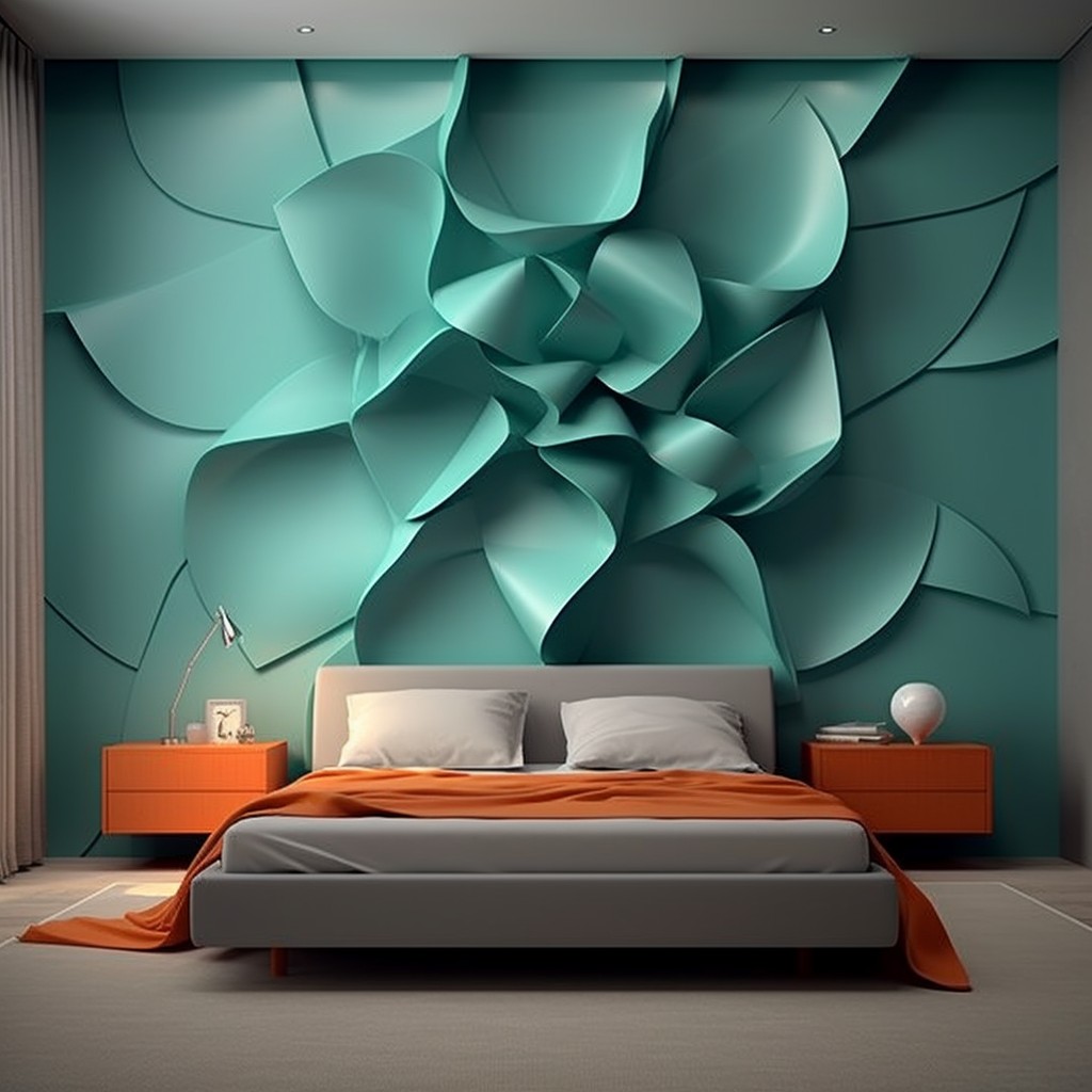 3D Designs- Creative Bedroom Wall Painting