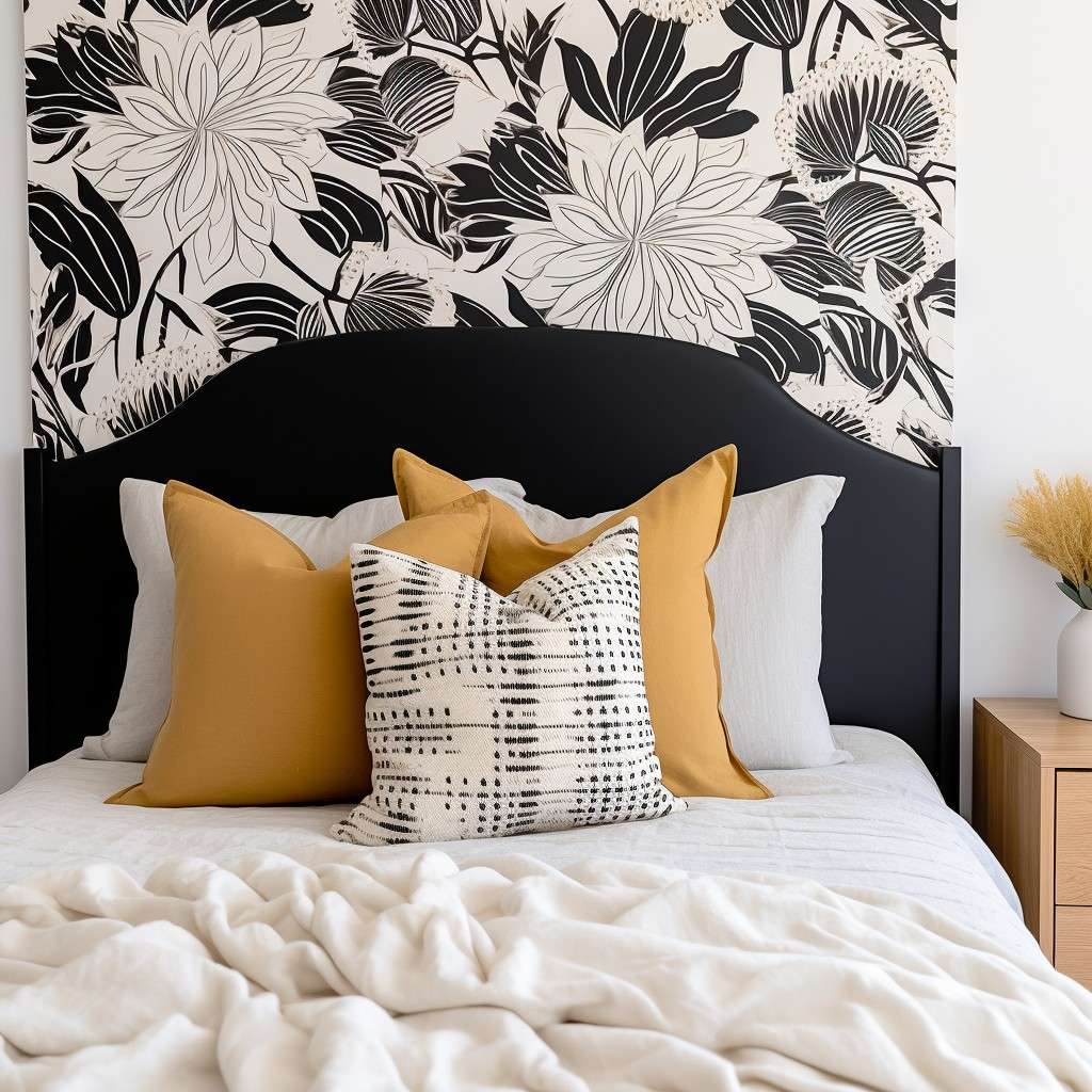 Accent Wall to Enhance the Bed Space - Small Studio Interior Design