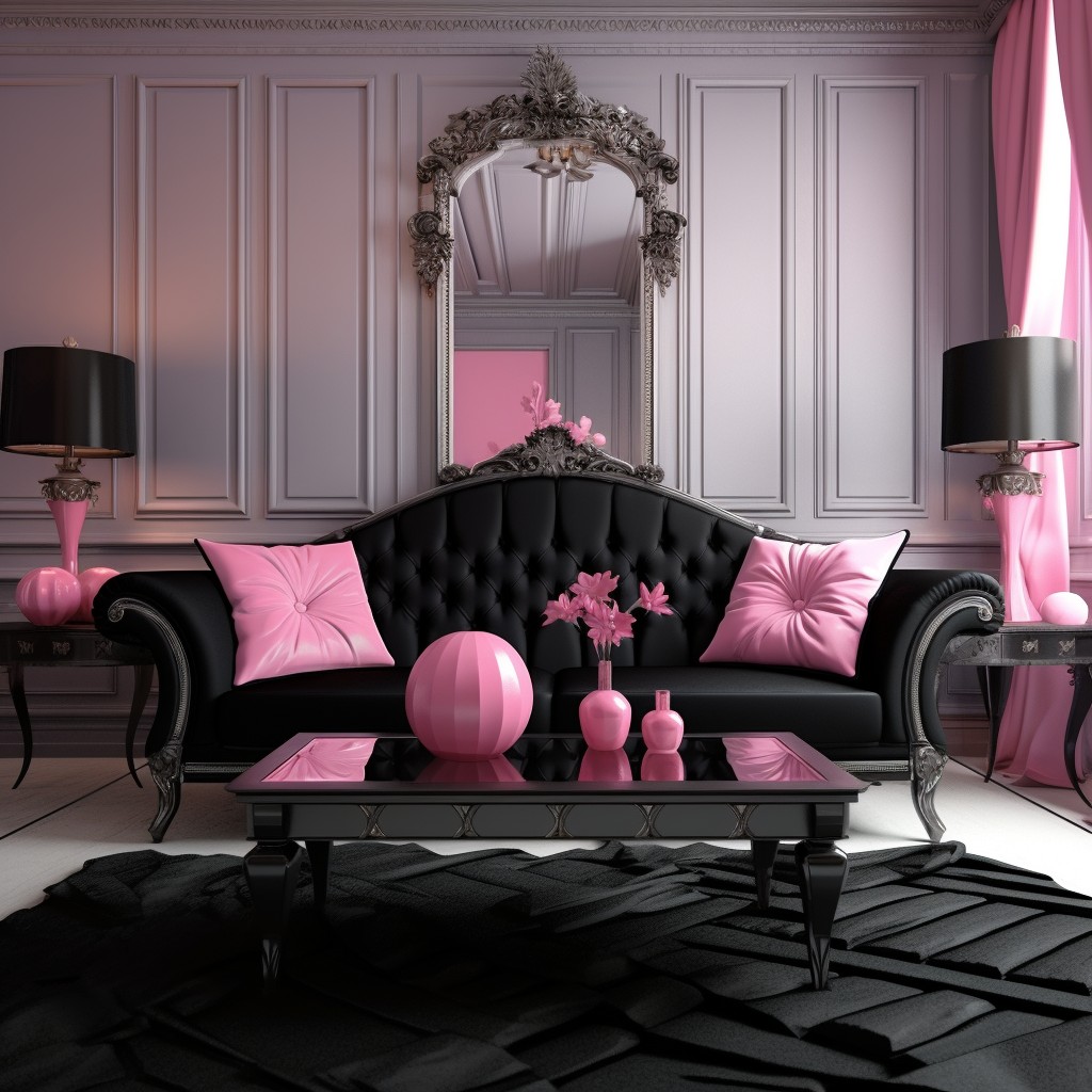 An Eclectic Mix of Black and Pink Colour Combination